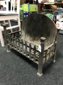 A cast iron fire grate