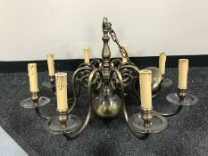 A continental eight way chandelier