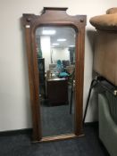 A late nineteenth century mahogany hall mirror