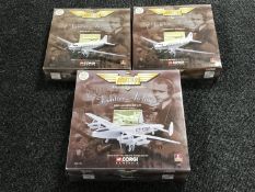 Three boxed Corgi Aviation archive frontier airliners