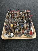 A tray of approximately 40 Del Prado metal figures - Soldiers on horseback
