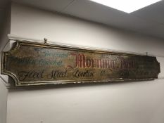 A double sided painted advertising sign - Morning Post