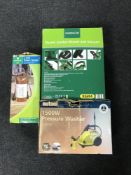 A boxed gardenline garden vac,