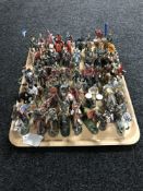 A tray of approximately 40 Del Prado metal figures - Soldiers on horseback