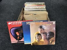 A quantity of lps, 78's and 45's including The Carpenters, Compilations,