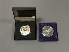Two silver proof crowns
