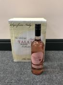 Twelve bottles of Italian Tallini Pinot Grigio blush wine (Two boxes)