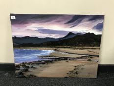 An unframed oil on canvas, Arran,