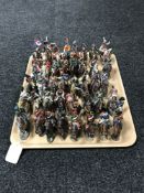 A tray of approximately 40 Del Prado metal figures - Soldiers on horseback