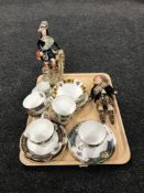 A tray of six Royal Standard bonny Scotland trios,