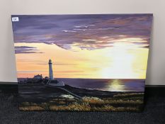 An unframed oil on canvas, St.