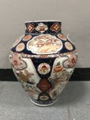 A large antique Japanese vase with Imari decoration, height 39 cm,