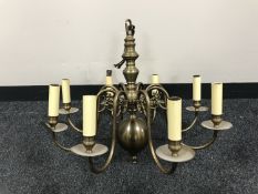 A continental eight way chandelier