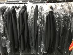 A rail of evening suit jackets - black CONDITION REPORT: This includes examples by