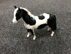 A Beswick horse - Pinto pony, model 1373, piebald,