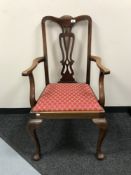 A mahogany carver armchair