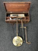 A vintage Electrolux cylinder vac in a fitted mahogany box,