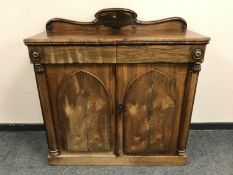An early Victorian rosewood chiffonier