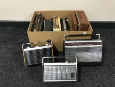 A box of eight transistor radios