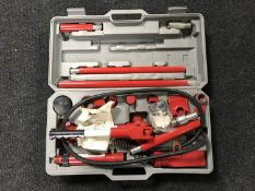 A cased Clarke strongarm 4 ton hydraulic body repair kit