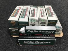 A tray of fifteen boxed Eddie Stobart vehicles by Atlas