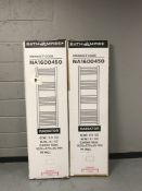 Two boxed wall mounted radiators 1625 x 470 x 45 mm