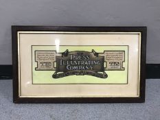 An oak framed -Press illustrating company journalist and illustrators advertising sign