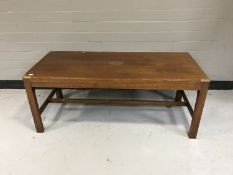 A mahogany coffee table with brass mounts