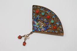 A silver gilt enamel,