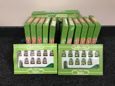 A box of fifteen Subbuteo teams together with boxed stands and figures CONDITION REPORT: