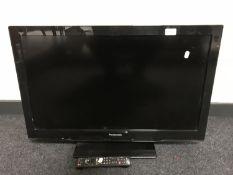 A Panasonic 32 inch LCD TV with remote