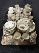 An extensive KPM German tea and dinner service with floral and gilt decoration CONDITION