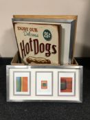 Ten contemporary pictures and wall canvases