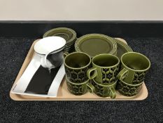 A Villeroy And Bosch Marc Manu Deco cup and saucer together with nineteen pieces of Hornsea tea