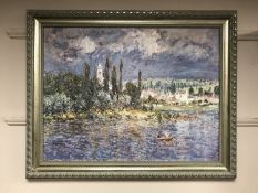 An Artagraph Edition : Impressionist river study, 81 cm x 61 cm, framed.