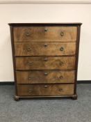 A nineteenth century mahogany secretaire chest,
