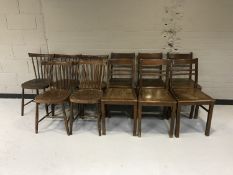 Eleven kitchen chairs