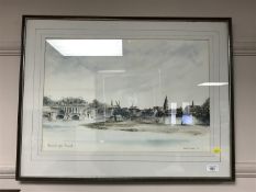 George F Westover : Berwick upon Tweed, watercolour, 55 cm x 37 cm, signed, framed.