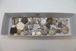 A quantity of wristwatch movements including Omega, Longines etc (approx.
