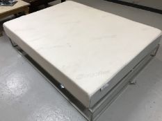 A boxed Ergoflex memory foam mattress 190 cm x 135 cm
