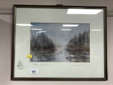 After Keith Proctor : Kielder reflections, reproduction in colours, 29 cm x 19 cm,