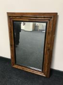 A Victorian mahogany and walnut mirror