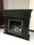 A contemporary fire place