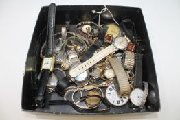 A collection of wristwatches and pocket watches