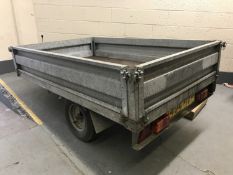 A Conway PP 506 trailer, internal dimensions 197 cm x 123 cm, single-axle, with rear light board,