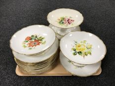 An eighteen piece early twentieth century china dessert set CONDITION REPORT: There