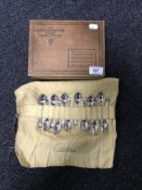 A set of twelve silver teaspoons in Newcastle Goldsmiths box