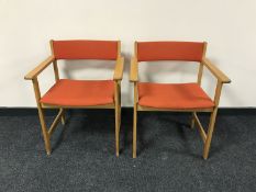 A pair of Danish teak Stole armchairs