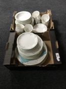 Two boxes of Royal Doulton Caprice dinner ware
