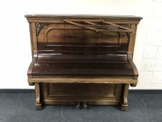 An early 20th century mahogany cased piano by Hornung & Moller,